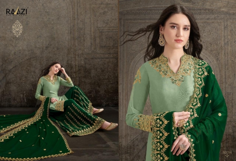 RAMA RAAZI PRESENT DILBARO SATIN PALAZZO STYLE SALWAR KAMEEZ WITH EMBROIDERY WHOLESALE DELAER BEST RATE BY GOSIYA EXPORTS SURAT (10)