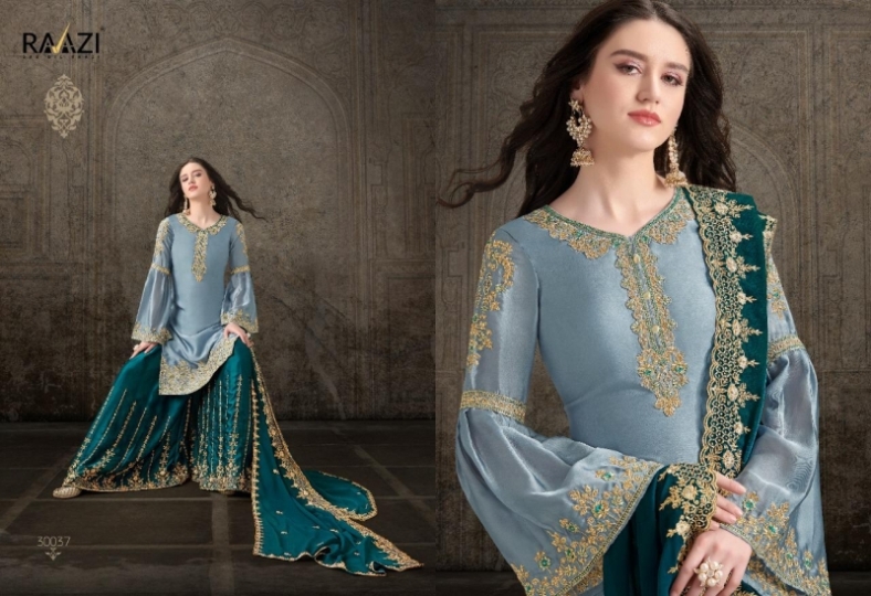 RAMA RAAZI PRESENT DILBARO SATIN PALAZZO STYLE SALWAR KAMEEZ WITH EMBROIDERY WHOLESALE DELAER BEST RATE BY GOSIYA EXPORTS SURAT (15)