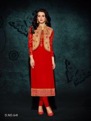 RANI TRENDZ ENGAGE CATALOG GEORGETTE EMBROIDERED JACKET STYLE KURTIS COLLECTION WHOLESALE BEST (2)