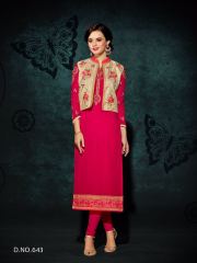 RANI TRENDZ ENGAGE CATALOG GEORGETTE EMBROIDERED JACKET STYLE KURTIS COLLECTION WHOLESALE BEST (3)