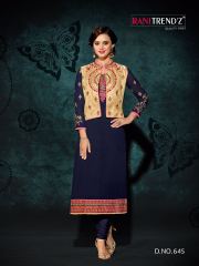 RANI TRENDZ ENGAGE CATALOG GEORGETTE EMBROIDERED JACKET STYLE KURTIS COLLECTION WHOLESALE BEST (5)