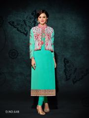 RANI TRENDZ ENGAGE CATALOG GEORGETTE EMBROIDERED JACKET STYLE KURTIS COLLECTION WHOLESALE BEST (8)