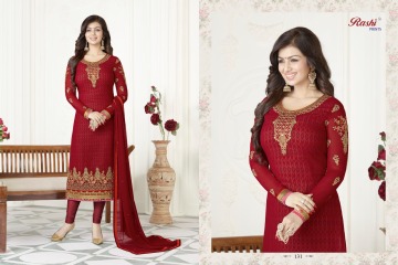 RASHI PRINTS ZARA VOL 4 GEORGETTE STRAIGHT SUITS BEST RATE DEALER BY GOSIYA EXPORTS SURAT (1)