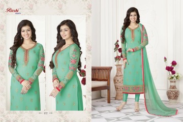 RASHI PRINTS ZARA VOL 4 GEORGETTE STRAIGHT SUITS BEST RATE DEALER BY GOSIYA EXPORTS SURAT (2)