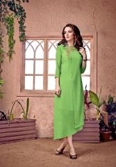 RAVI CREATION DOLLAR CATALOG GEORGETTE EMBROIDERY KURTI COLLECTION WHOLESALE SUPPLIER BEST RATE BY GOSIYA EXPORTS SURAT