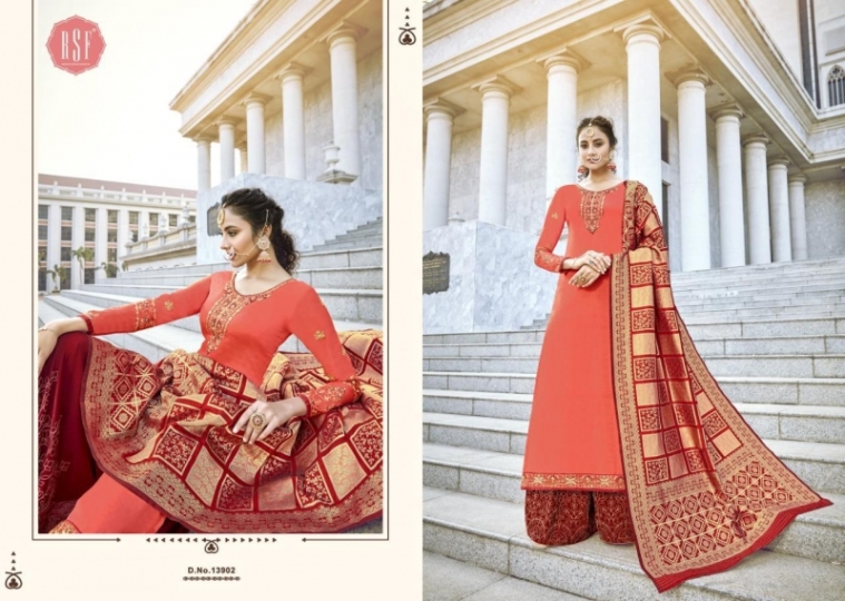 RSF GAZAL 13901-13906 SERIES GEORGETTE DESIGNER SUITS PARTY WEAR COLLECTION WHOLESALE DEALER BEST RATE BY GOSIYA EXPORTS SURAT (12)