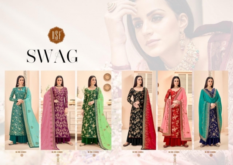 RSF PRESENT SWAG SILK JEQUARD WITH HANDWORK LONG SALWAR KAMEEZ WHOLESALE DEALER BEST RATE BY GOSIYA EXPORTS SURAT (10)