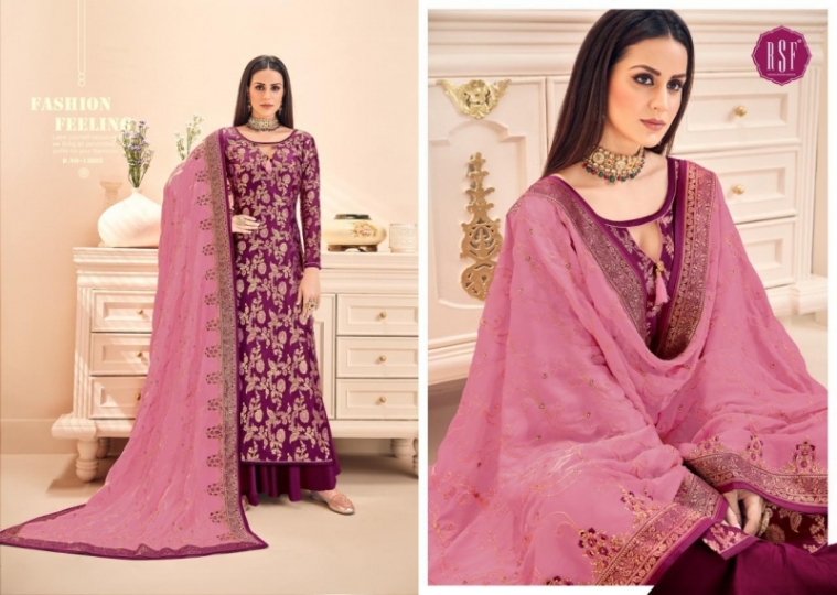 RSF PRESENT SWAG SILK JEQUARD WITH HANDWORK LONG SALWAR KAMEEZ WHOLESALE DEALER BEST RATE BY GOSIYA EXPORTS SURAT (14)