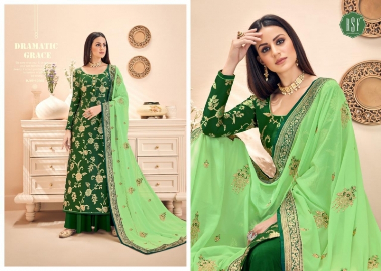 RSF PRESENT SWAG SILK JEQUARD WITH HANDWORK LONG SALWAR KAMEEZ WHOLESALE DEALER BEST RATE BY GOSIYA EXPORTS SURAT (2)