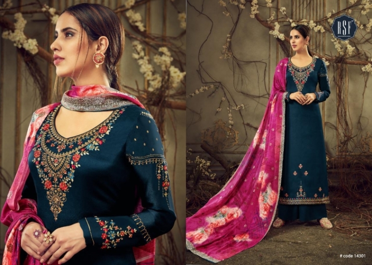 RSF SUZEN PURE SATIN WITH SEQUENCE AND DIAMOND WORK TRADITIONAL WEAR WHOLESALE DEALER BEST RATE BY GOSIYA EXPORTS SURAT (1)