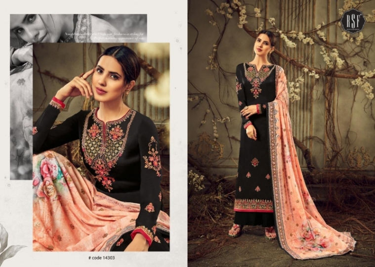 RSF SUZEN PURE SATIN WITH SEQUENCE AND DIAMOND WORK TRADITIONAL WEAR WHOLESALE DEALER BEST RATE BY GOSIYA EXPORTS SURAT (3)