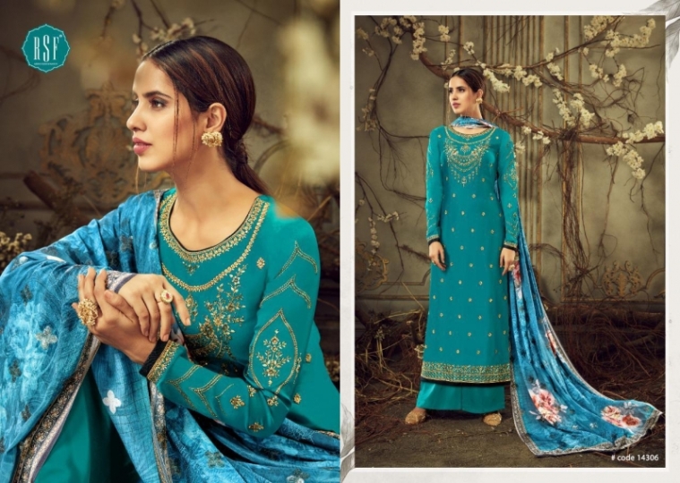 RSF SUZEN PURE SATIN WITH SEQUENCE AND DIAMOND WORK TRADITIONAL WEAR WHOLESALE DEALER BEST RATE BY GOSIYA EXPORTS SURAT (4)