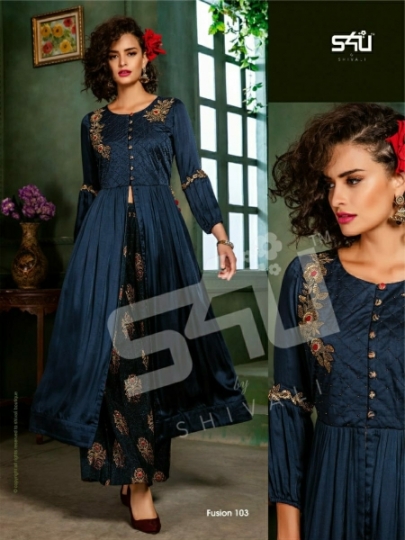 S4U FUSION 2019 CATALOG WHOLESALE SUPPLIER FANCY KURTIS COLLECTION WHOLESALE DEALER BEST RATE BY GOSIYA EXPORTS SURAT (8)