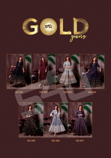 S4U SHIVALI FASHION PRESENTS GOLD FANCY FABRIC GOWN STYLE KURTI WHOLESALE DEALER BEST RATE BY GOSIYA EXPORTS SURAT (2)