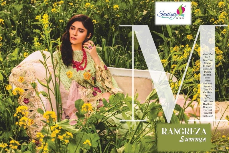 SAANIYA TRENDZ RANGREZA SUMMER LAWN VOL 19  (10)