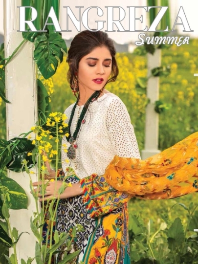 SAANIYA TRENDZ RANGREZA SUMMER LAWN VOL 19  (2)