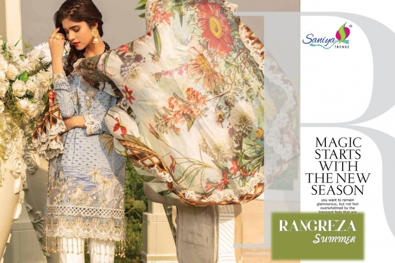 SAANIYA TRENDZ RANGREZA SUMMER LAWN VOL 19  (4)