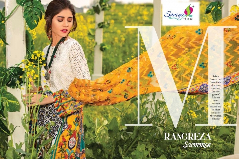 SAANIYA TRENDZ RANGREZA SUMMER LAWN VOL 19  (8)