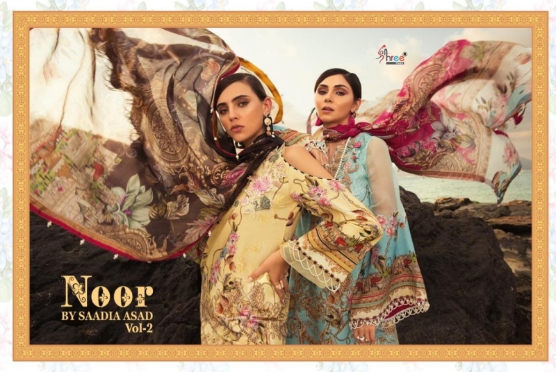 SADIYA ASAD NOOR VOL.2 PURE COTTON PRINT PAKISTANI SUIT DESIGNER  WHOLESALE DEALER BEST RATE BY GOSIYA EXPORTS SURAT (5)