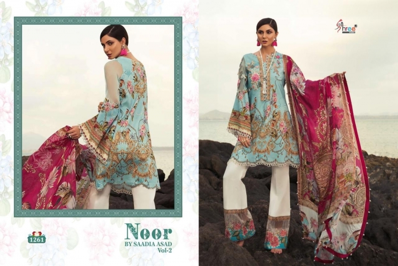 SADIYA ASAD NOOR VOL.2 PURE COTTON PRINT PAKISTANI SUIT DESIGNER  WHOLESALE DEALER BEST RATE BY GOSIYA EXPORTS SURAT (7)