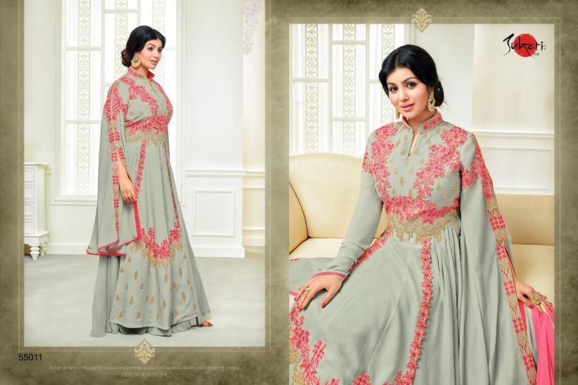 SAFRINA FOUX GEORGETTE WITH SELF EMBROIDERED WHOLESALE RATE AT GOSIYA EXPORTS SURAT  (7)