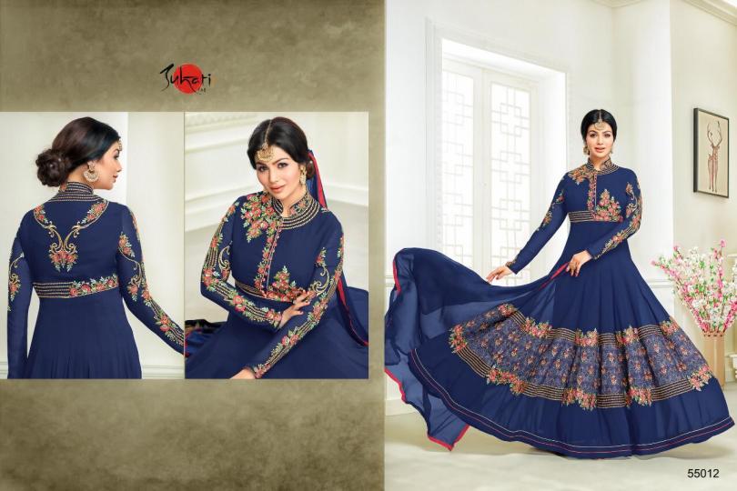 SAFRINA FOUX GEORGETTE WITH SELF EMBROIDERED WHOLESALE RATE AT GOSIYA EXPORTS SURAT  (8)