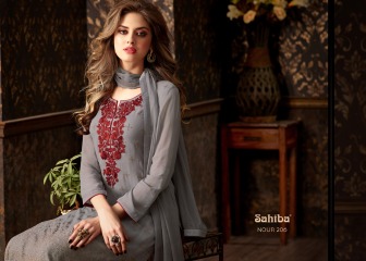 SAHIBA NOUR GEORGETTE WITH EMBROIDERY SALWAR KAMEEZ CATALOG WHOLESALE RATE (2)