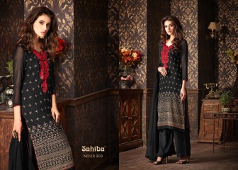 SAHIBA NOUR GEORGETTE WITH EMBROIDERY SALWAR KAMEEZ CATALOG WHOLESALE RATE (8)