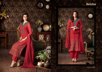 SAHIBA NOUR GEORGETTE WITH EMBROIDERY SALWAR KAMEEZ CATALOG WHOLESALE RATE (9)