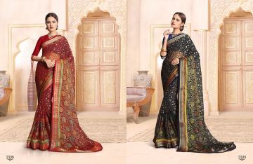 SAIANSH HASEENA CATALOGUE KHUSHI BRASSO CASUAL WEAR SAREES COLLECTION DEALER BEST RATE BY GOSIYA EXPORTS SURAT (5)