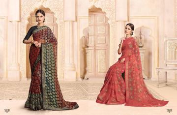 SAIANSH HASEENA CATALOGUE KHUSHI BRASSO CASUAL WEAR SAREES COLLECTION DEALER BEST RATE BY GOSIYA EXPORTS SURAT (6)