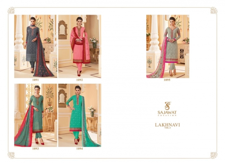 SAJAWAT CREATON LAKHNAVI VOL 3 HEAVY WORK READY MADE SUIT WHOLESALE DEALER BEST RATE BY GOSIYA EXPORTS SURAT (10)