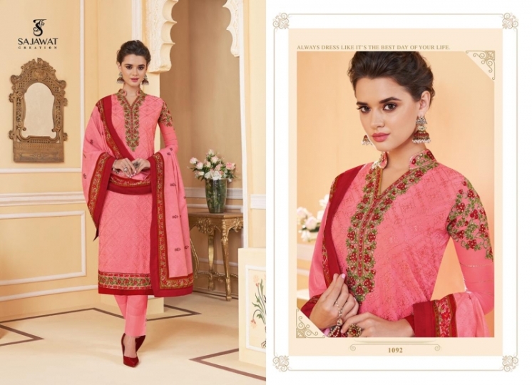 SAJAWAT CREATON LAKHNAVI VOL 3 HEAVY WORK READY MADE SUIT WHOLESALE DEALER BEST RATE BY GOSIYA EXPORTS SURAT (6)