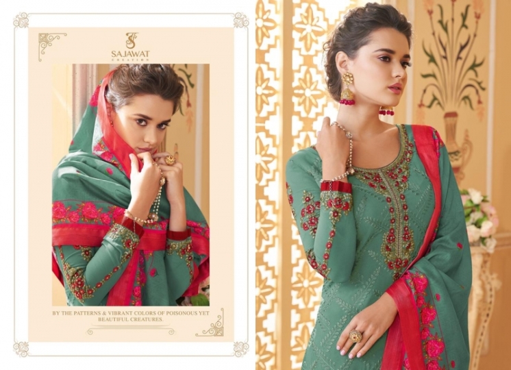 SAJAWAT CREATON LAKHNAVI VOL 3 HEAVY WORK READY MADE SUIT WHOLESALE DEALER BEST RATE BY GOSIYA EXPORTS SURAT (7)