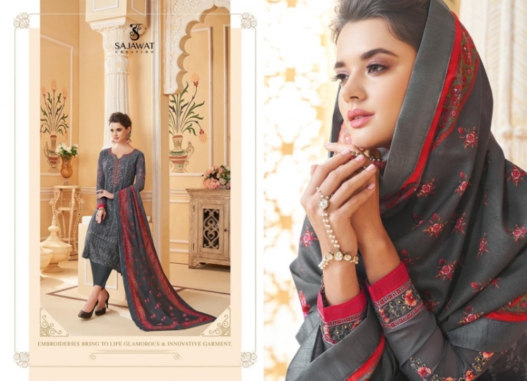 SAJAWAT CREATON LAKHNAVI VOL 3 HEAVY WORK READY MADE SUIT WHOLESALE DEALER BEST RATE BY GOSIYA EXPORTS SURAT (9)