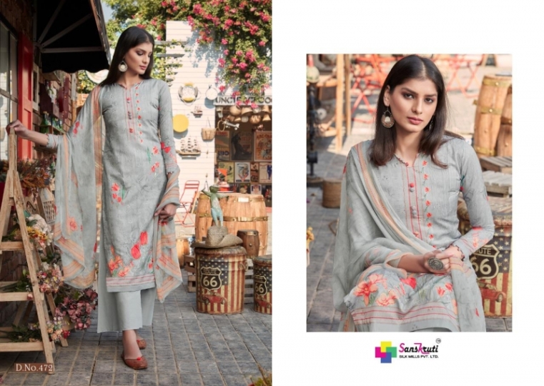 SANSKRUTI PRESENT TULSI PURE JAM WITH EMBROIDERY DRESS COLLECTION WHOLESALE DEALER BEST RATE BY GOSIYA EXPORTS SURAT (2)