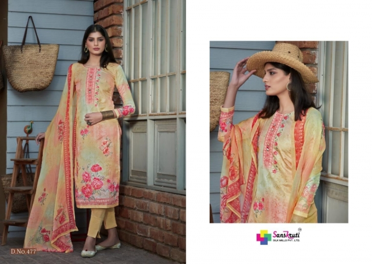 SANSKRUTI PRESENT TULSI PURE JAM WITH EMBROIDERY DRESS COLLECTION WHOLESALE DEALER BEST RATE BY GOSIYA EXPORTS SURAT (5)