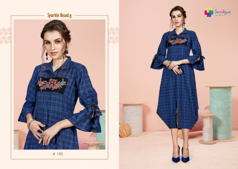 SANSKRUTI SILKS AAFIYA 180-187 SERIES FANCY COTTON DENIM  (7)