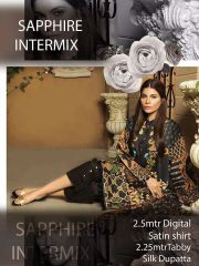 SAPPHIRE INTERMIX SATIN SHIRT AND SILK DUPATTA PAKISTANI STYLE COLLECTION (2)