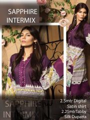 SAPPHIRE INTERMIX SATIN SHIRT AND SILK DUPATTA PAKISTANI STYLE COLLECTION (5)