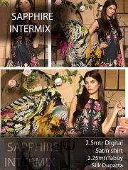 SAPPHIRE INTERMIX SATIN SHIRT AND SILK DUPATTA PAKISTANI STYLE COLLECTION (7)