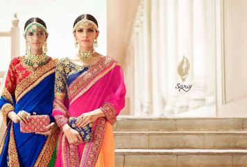 SAROJ SAREES SHOW CASE VOL 8 FANCY PARTY WEAR SAREE CATALOG AT WHOLESALE BEST RATE BY GOSIYA EXPORTS SURAT (3)