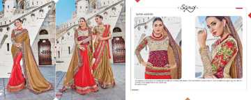 SAROJ TWIN SISTER 4 DYED DOUBLE BLOUSE DESIGNER WORK SAREES CATALOG WHOLESALE BETS RATE SURAT BY GOSIYA EXPORTS SURAT (1 (7)