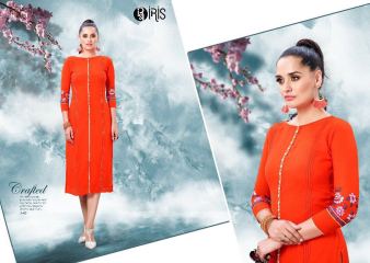 SARVADA CREATION IRIS VOL 2 CATALOGUE GEORGETTE EMBROIDERED KURTI COLLECTION BEST RATE BY GOSIYA EXPORT SURAT (7)