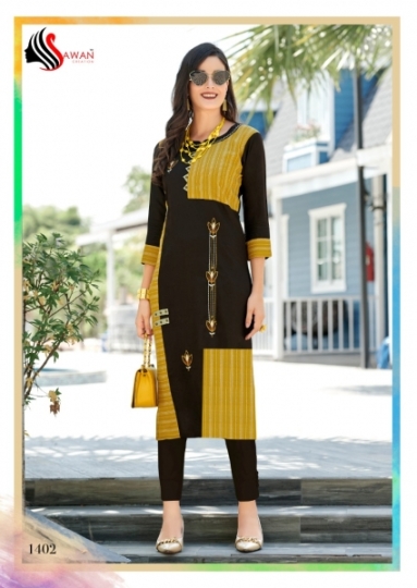 SAWAN HONEY VOL 14 REYON PRINTED LONG FORMAL WEAR KURTI WHOLESALER DEALER BEST RATE BY GOSIYA EXPROTS SURAT (13)