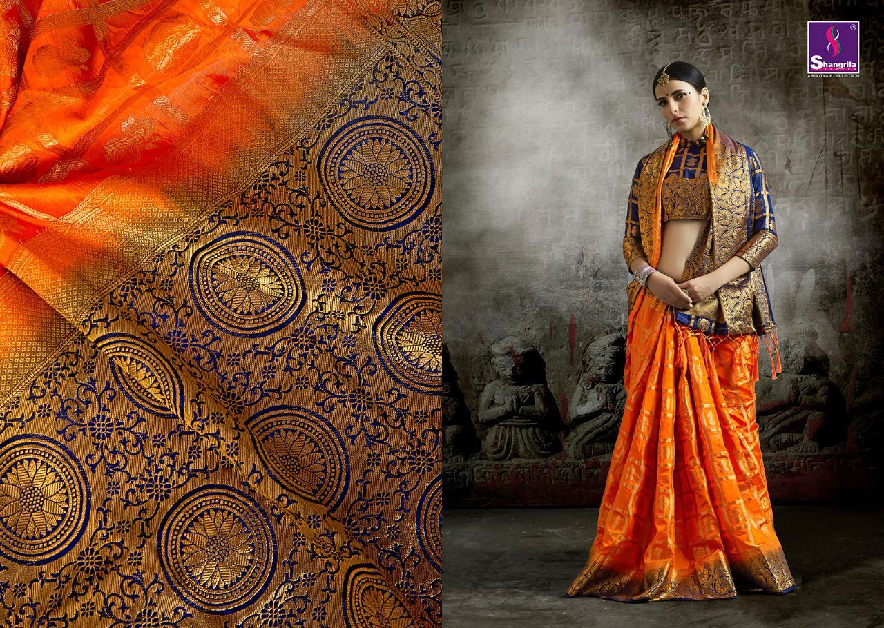 Sehnai silk vol 2 shangrila prints weaving silk fabric traditional collecti...