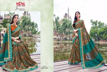 SERIES 34011 BY VIPUL FASHION CHILLI SILK SAREES DIWALI FESTIVAL COLLECTION WHOLESALE BEST ARTE BY GOSIYA EXPORTS SURAT (166)
