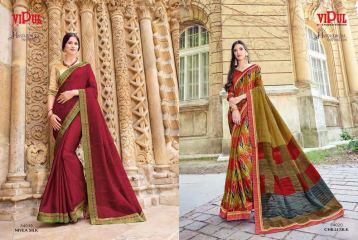 SERIES 34011 BY VIPUL FASHION CHILLI SILK SAREES DIWALI FESTIVAL COLLECTION WHOLESALE BEST ARTE BY GOSIYA EXPORTS SURAT (183)