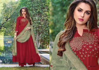 SHAI AZVA CATALOG PURE SILK ANARKALI PARTY WEAR EMBROIDERD & HANDWORK E (1)