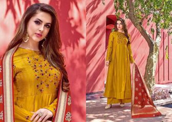 SHAI AZVA CATALOG PURE SILK ANARKALI PARTY WEAR EMBROIDERD & HANDWORK E (2)